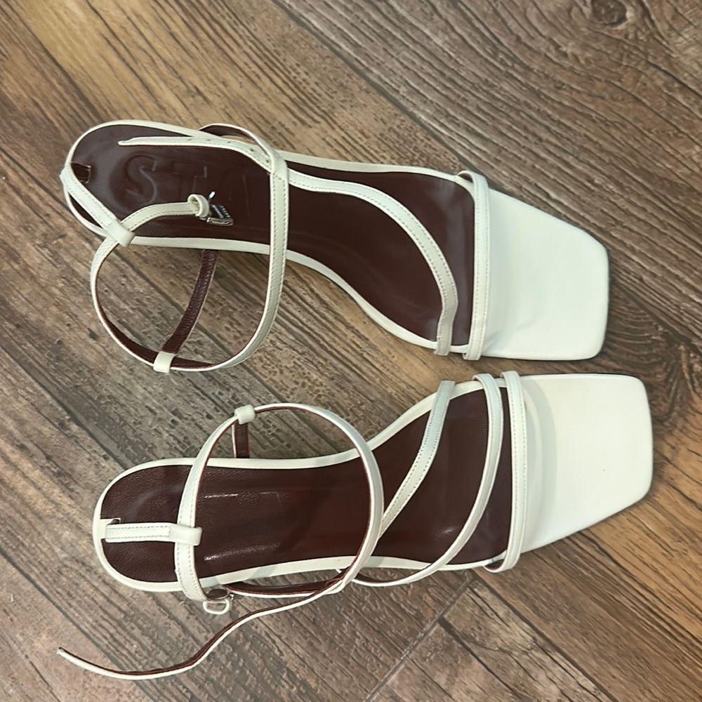 Staud Gira Sandal NTW cream